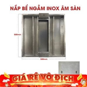 Nắp bể ngầm inox 1000x1000, chịu tải 500 Kg