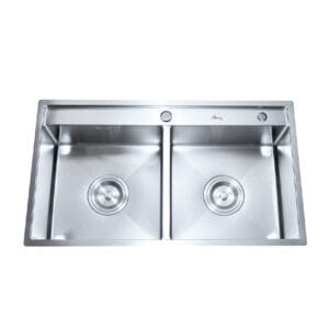 Chậu rửa bát đúc 2 hố Bancoot 8246R (820x460x230 mm)